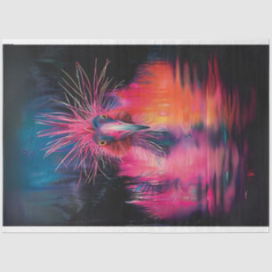 Papel De Seda Pájaro Wackadoodle de color vibrante de descomposi