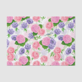 Papel De Seda Pájaro y flores