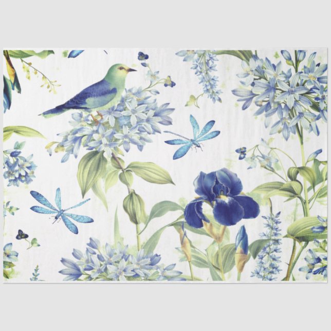 Papel De Seda Pájaros de primavera  (Anverso)