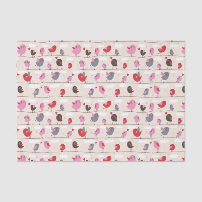 Papel De Seda Pájaros en amor (Anverso)