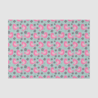 Papel De Seda Pájaros y flores de polka