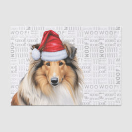 Papel De Seda Palabras y Navidades Collie Dog Lover