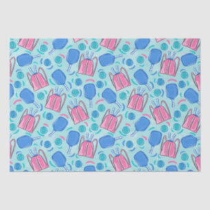 Papel De Seda Palas y bolas de bolas azul pequeño