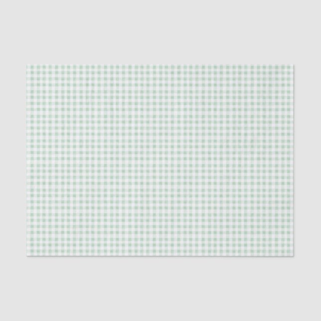 Papel De Seda Pale Mint Gingham  (Anverso)