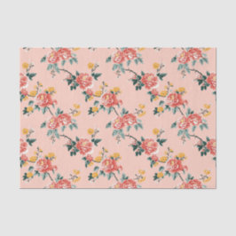 Papel De Seda Pale Pink Chinoiserie Floral