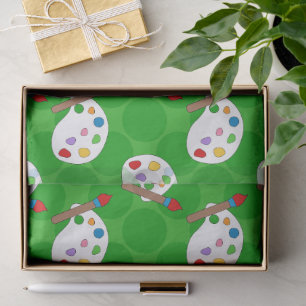 Papel De Seda Paleta de pintura linda y patrón sin fisuras de pi