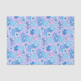 Papel De Seda Palm Beach Preppy Imprime Lavanda y tortugas azule