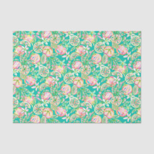 Papel De Seda Palm Beach Preppy Imprime Naranjas Verde azulados 