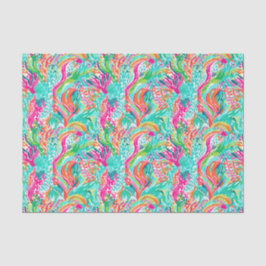 Papel De Seda Palm Beach Tropical Island Underwater Coral