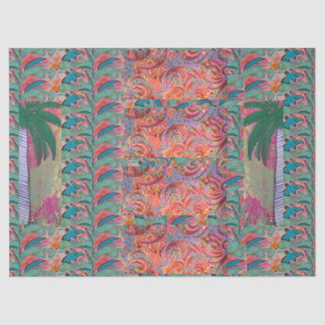 Papel De Seda Palm Tree Abstract (Anverso)