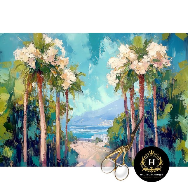Papel De Seda Palm Trees Santa Monica California Decoupage (Subido por el creador)