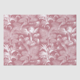 Papel De Seda Palm Trees Tropicales Modernos Subió Oro Blanco