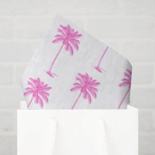 Papel De Seda Palmera Palmetto Rosa y Blanca