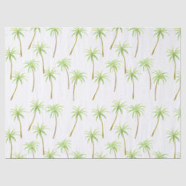Papel De Seda Palmeras Tropicales Acuarela