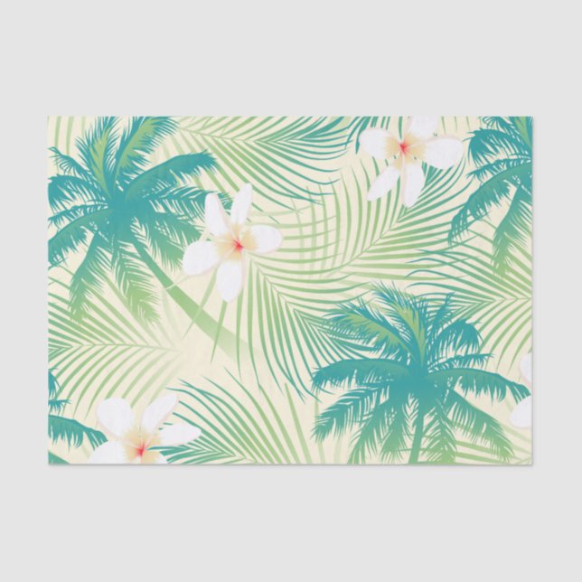 Papel De Seda Palmeras tropicales de verano (Anverso)