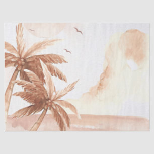 Papel De Seda Palmeras Tropicales Rústicas