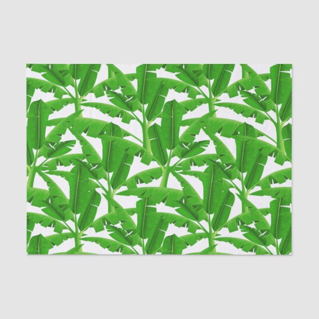 Papel De Seda Palmeras tropicales verdes (Anverso)