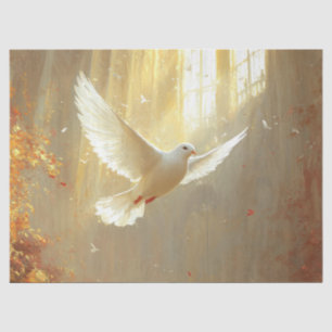 Papel De Seda Paloma Blanca en la Pintura de Luz Decoupage