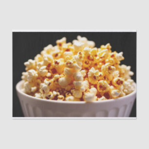 Papel De Seda Palomitas de maíz en un fondo negro