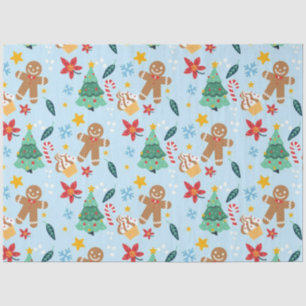 Papel De Seda Pan de jengibre, árboles de Navidad, pasteles