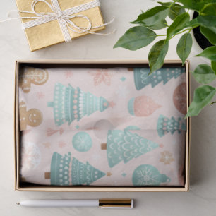 Papel De Seda Pan de jengibre y árbol de Navidad de estilo nórdi