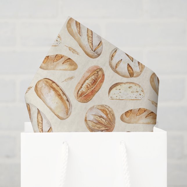 Papel De Seda Pan Tan Marrón Crema Comida  (Bolsa de regalo)
