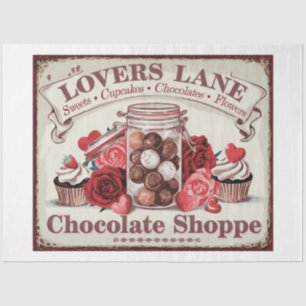 Papel De Seda Panadería de San Valentín y Serie de Dulces Diseño