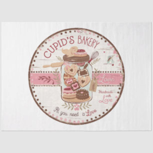 Papel De Seda Panadería de San Valentín y Serie de Dulces Diseño