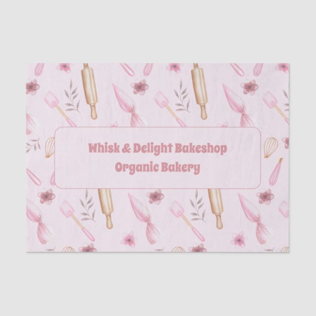 Papel De Seda Panadería Utensil para hornear y cocinar rosa y do (Anverso)