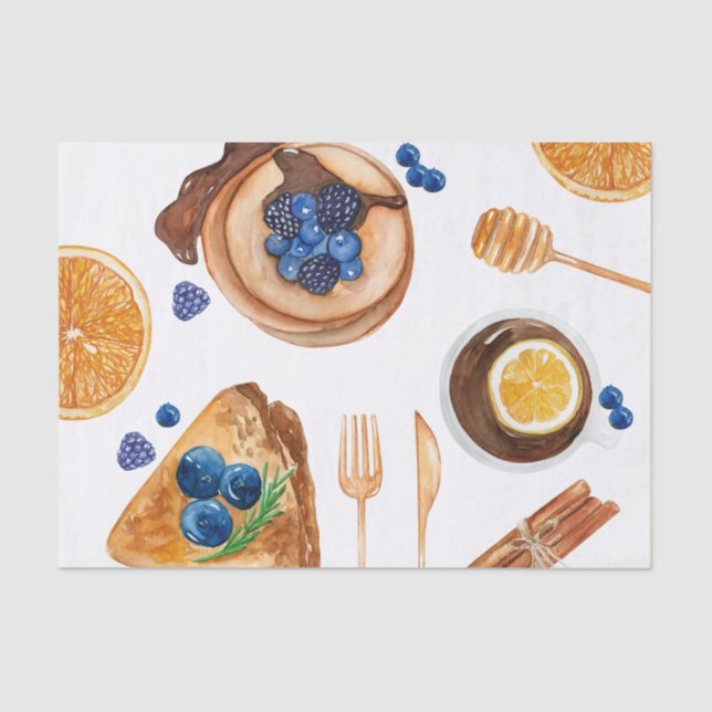 Papel De Seda Pancakes modernos Kitchen Beauty Breakfast (Anverso)