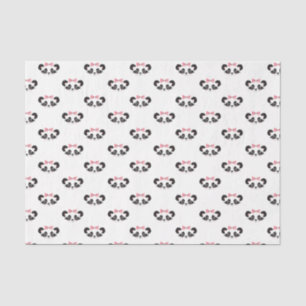Papel De Seda Panda Bear Rosa Cute Panda Face Patterado