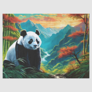 Papel De Seda Panda gigante en la montaña