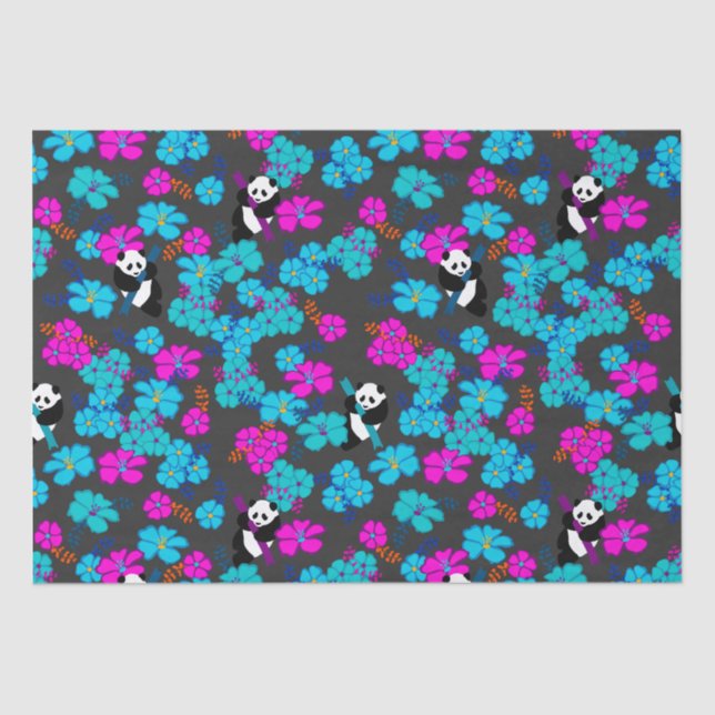 Papel De Seda Panda Paradise Bloom (Anverso)