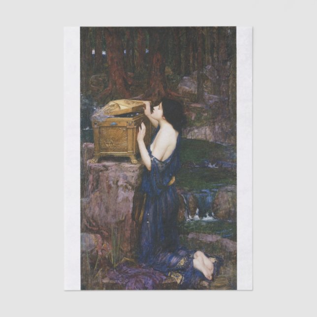 Papel De Seda Pandora, by John William Waterhouse Decoupage (Anverso)