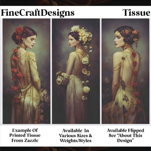 Papel De Seda Panel de 3 Mujeres Elegantes Art Deco FA3L Decoupa