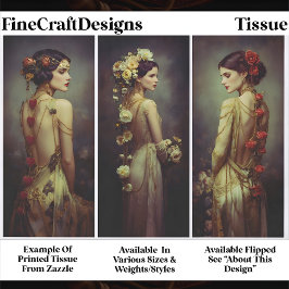 Papel De Seda Panel de 3 Mujeres Elegantes Art Deco FA3R Decoupa