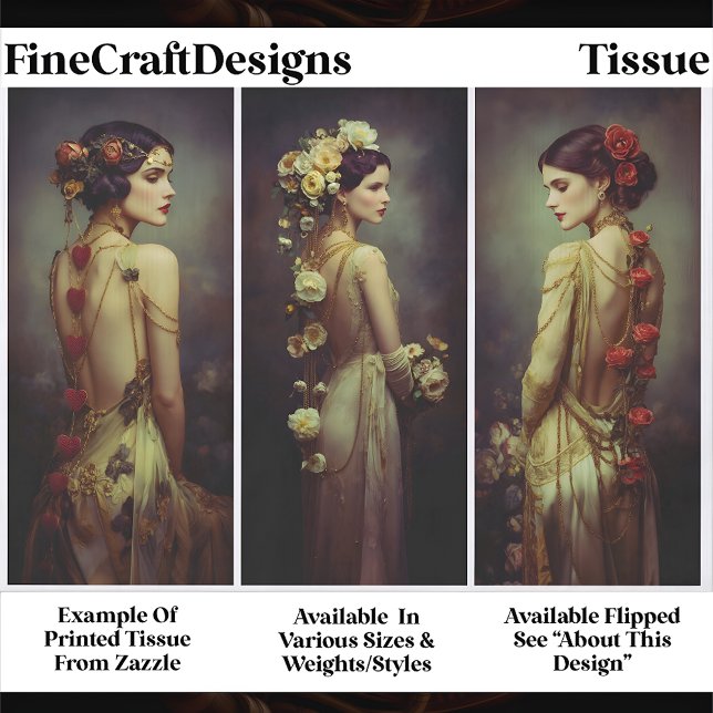 Papel De Seda Panel de 3 Mujeres Elegantes Art Deco FA3R Decoupa (Subido por el creador)