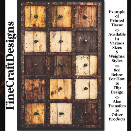 Papel De Seda Panel de madera para múltiples cajones cuadrado de