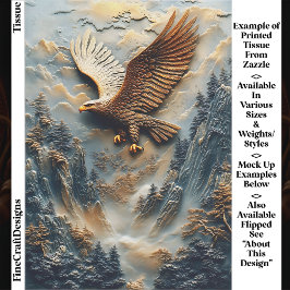Papel De Seda Panel de relieve del águila de montaña rústica EH5