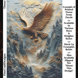 Papel De Seda Panel de relieve del águila de montaña rústica EH5