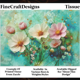 Papel De Seda Panel Floral Acuarela Shabby Chic FB1R Decoupage