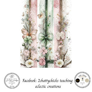 Papel De Seda Paneles pastel de San Patricio con decoupage