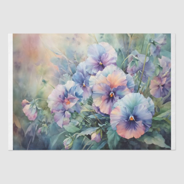 Papel De Seda Pansies (Anverso)