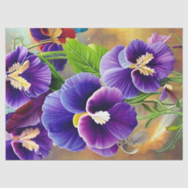 Papel De Seda Pansies púrpura -IA ART
