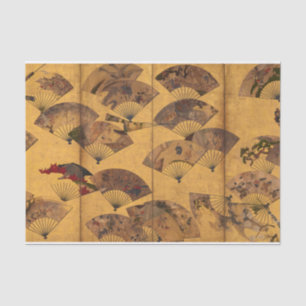 Papel De Seda Pantalla con fans dispersos, Edo Period de Sotatsu