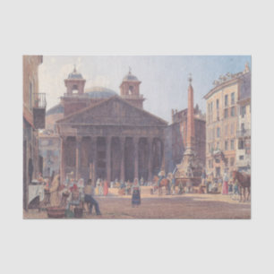 Papel De Seda Panteón y Piazza della Rotonda en Roma, Italia