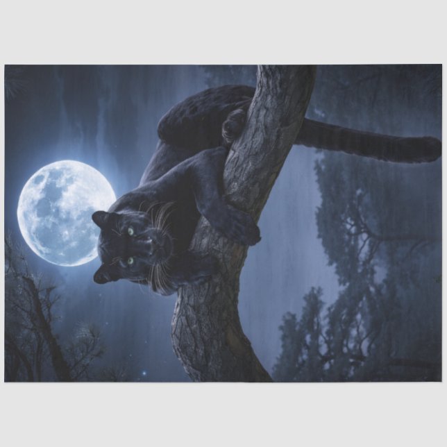 Papel De Seda Pantera a la luz de la luna (Anverso)