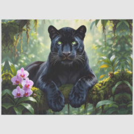 Papel De Seda Pantera negra en la selva