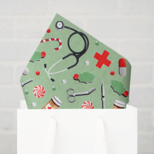 Papel De Seda Pañuelo de Navidad para médico o enfermera