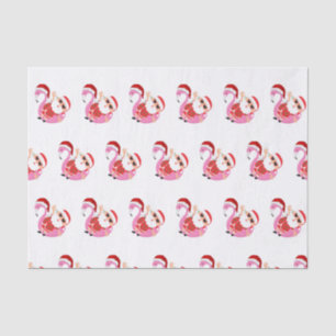 Papel De Seda Papá Noel Flamenco Rosa Vacaciones de Navidad